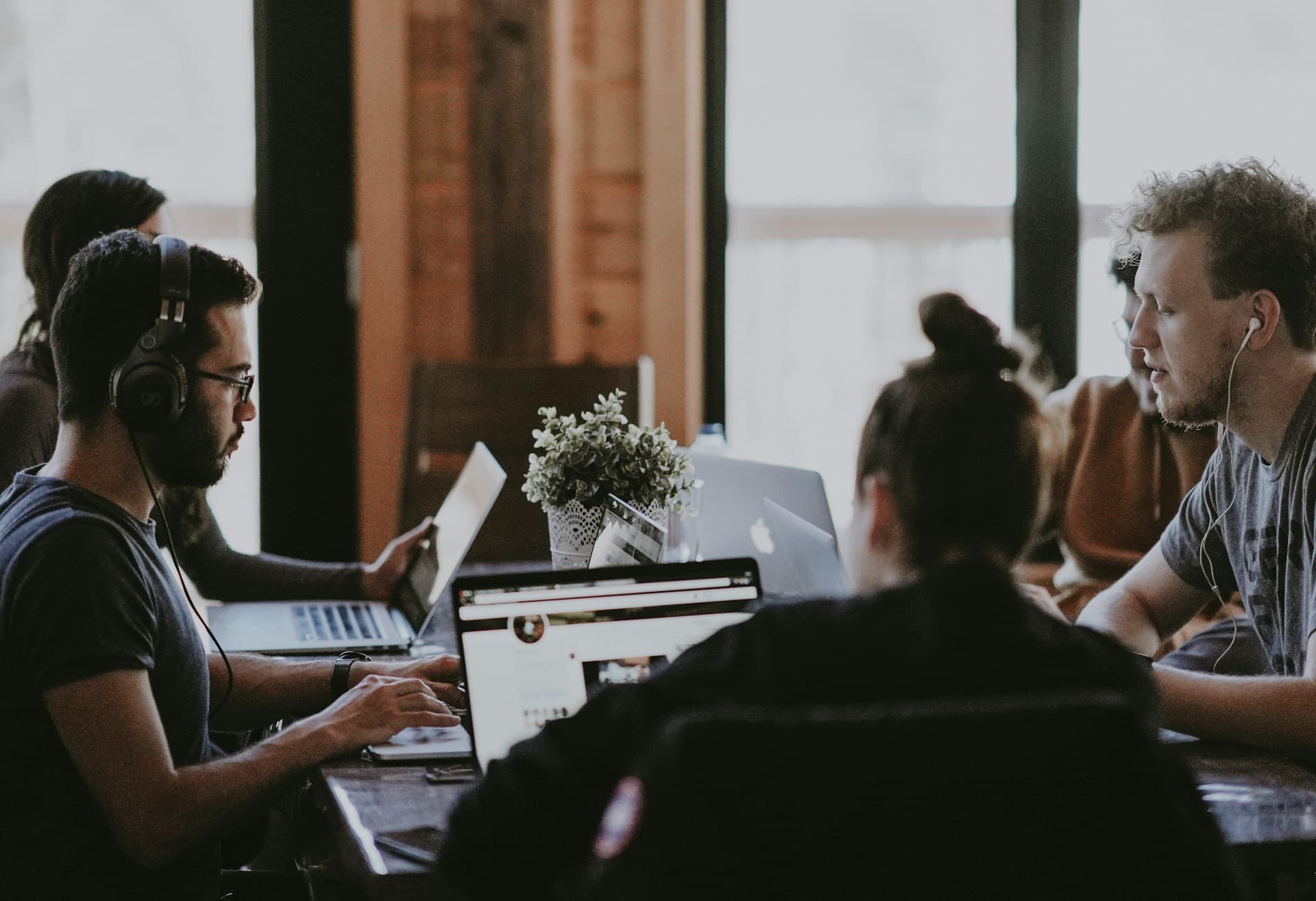 Team of developers working together